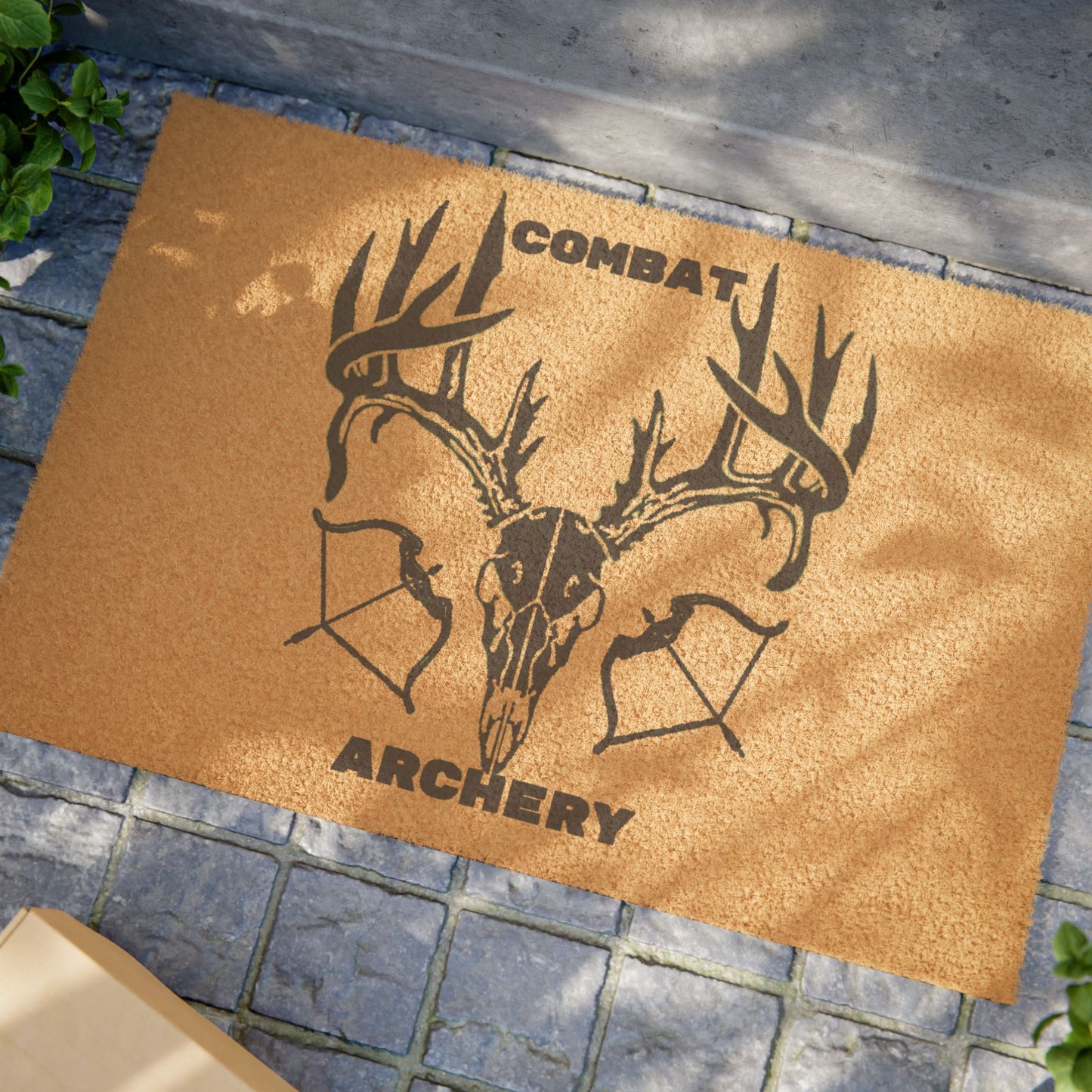 Rustic Hunting Doormat - Combat Archery Design, Outdoor Decor, Cabin Entrance Mat, Gift for Hunters, Farmhouse Welcome Rug