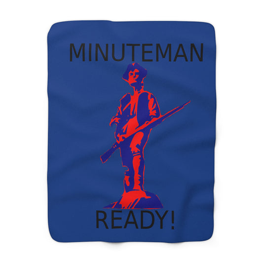 PATRIOTS STAY WARM!  Minuteman Ready Sherpa Fleece Blanket!!