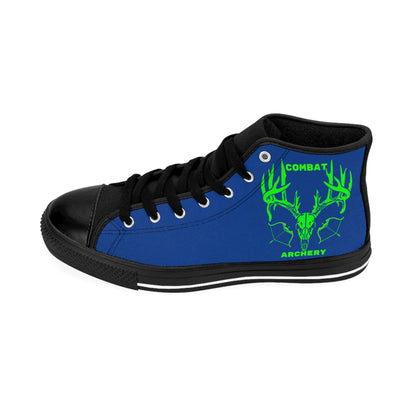 Combat Archery Classic Sneakers - Blue with Antlers Design