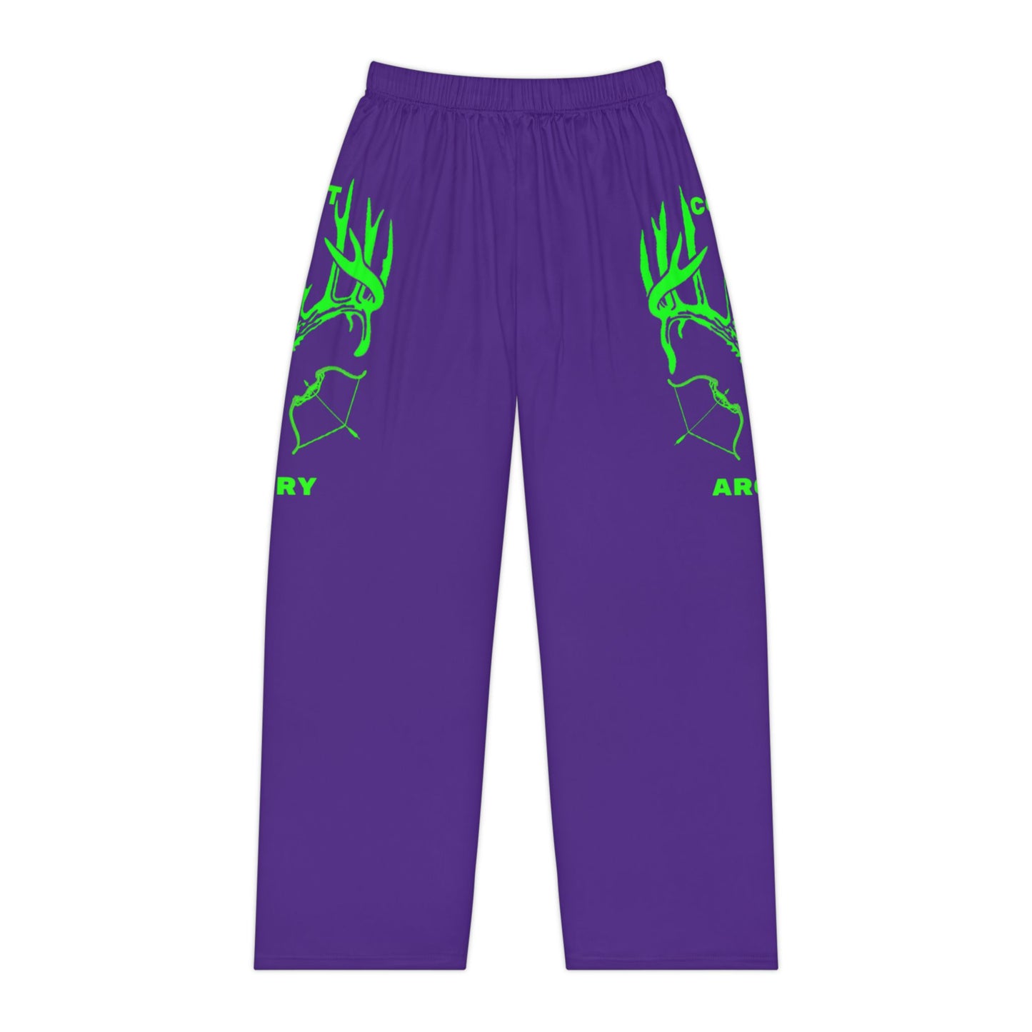Cozy Women's Pajama Pants | AOP | Archery Combat Design, Sleepwear, Loungewear, Gifts for Archers, Purple Pajama Set