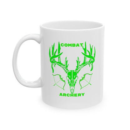 Custom Green Rack Elk Ceramic Mug - Perfect for Nature Lovers