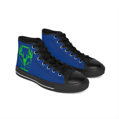 Combat Archery Classic Sneakers - Blue with Antlers Design