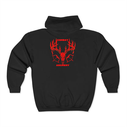 Unisex Combat Archery Full Zip Hoodie - Stylish Sporty Sweatshirt for Outdoor Enthusiasts