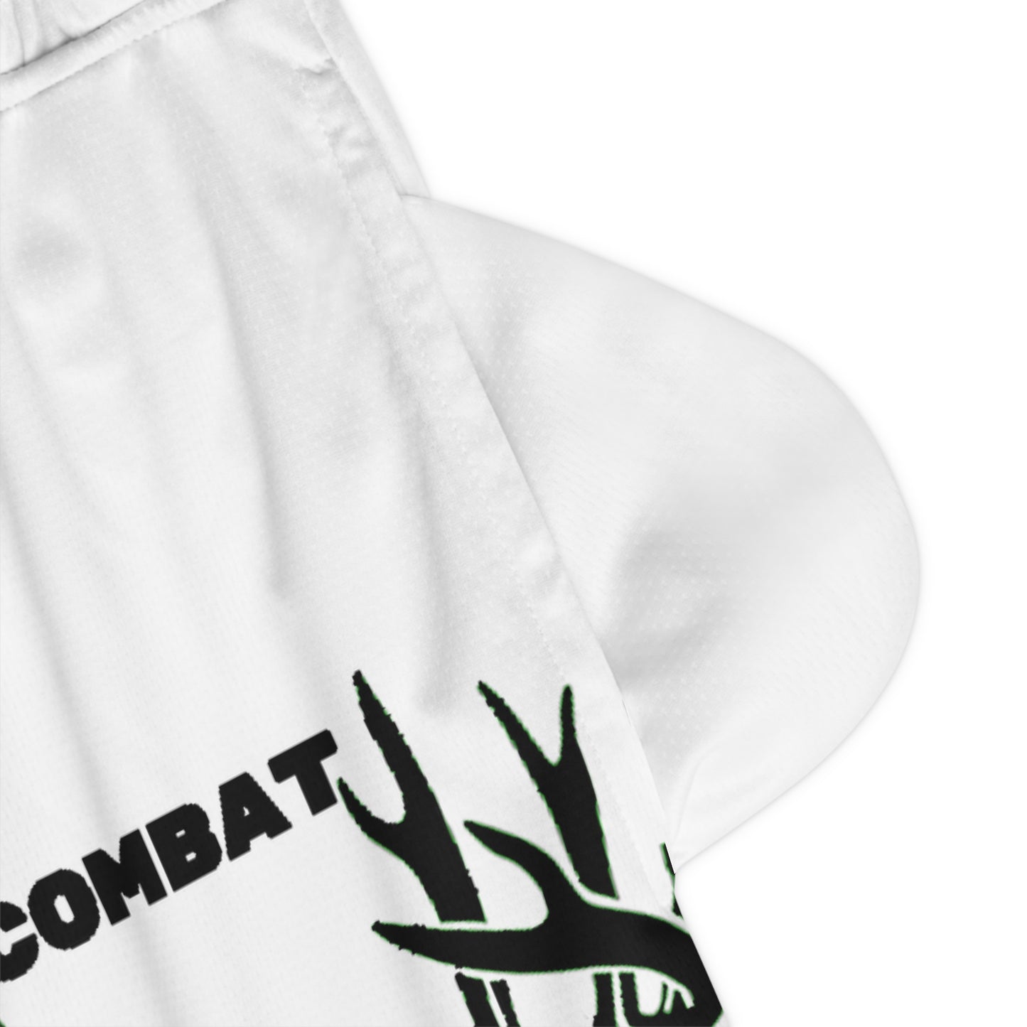 Combat Archery Basketball Rib Shorts - Red Athletic Wear for Sports Enthusiasts