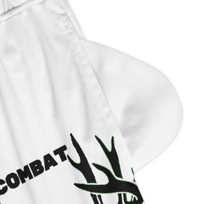 Combat Archery Basketball Rib Shorts - Red Athletic Wear for Sports Enthusiasts